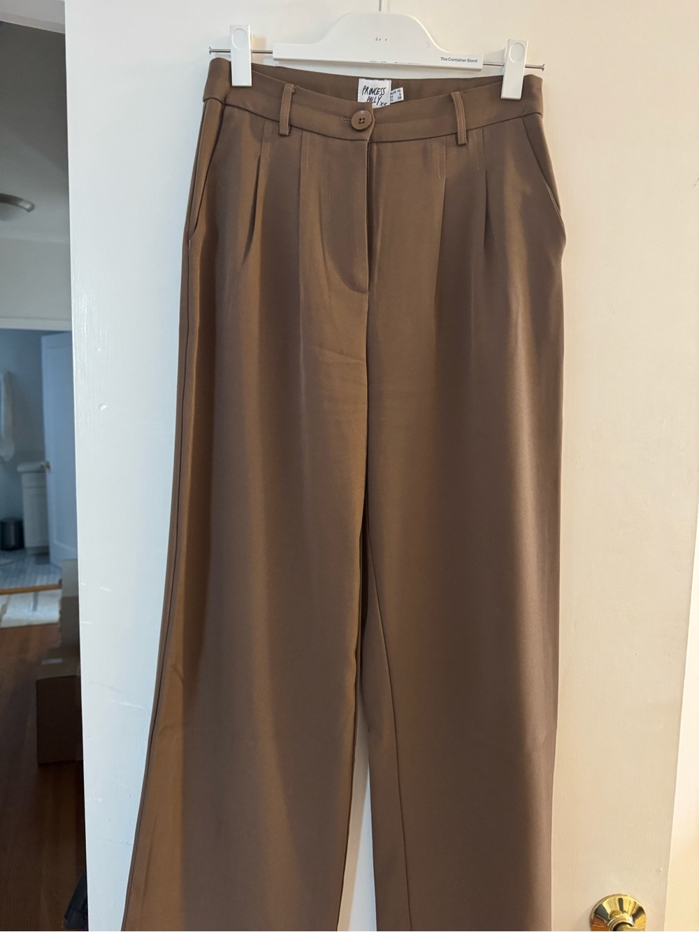 Women’s High-Waist Wide Leg Trousers - Brown